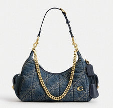 Bolso Coach Pocket Juliet 30 en denim de algodón regenerativo con acolchado...