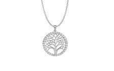Collar Árbol de la Vida de Plata de Ley 925 Sólida 18" para Mujer