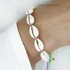 Lo último Verano Cowrie Shell Playa Amistad Pulsera Mar Boho Seashell Joyería Reino Unido