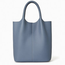 Bolso de hombro de cuero genuino suave de gran capacidad para mujer