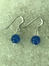 Pendientes de ónix azul genuino - Plata de ley 925 - Bolsa de regalo - Envío y devolución gratuitos