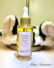 Aceite facial GlobalBeautyCare Vitamina C Brillo con vitamina C y cúrcuma, 1,7 fl oz