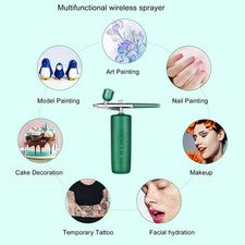 Aerógrafo para el cuidado de la piel facial maquillaje portátil nano pulverizador de oxígeno facial TOU