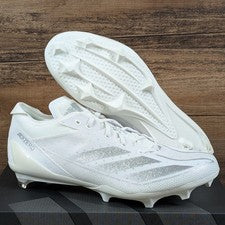 Botines de fútbol Adidas Adizero eléctricos para hombre 12 blancos metálicos plateados IE4374