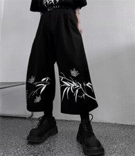 Pantalones de pierna ancha chinos para hombre Pantalones informales Falda Pantalones Moda