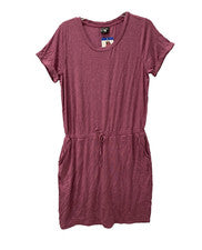 32 Degrees Cool Camiseta Vestido Para Mujer L Rosa Manga Corta Elástico Cintura Bolsillos