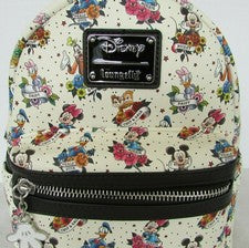 Mini mochila tatuaje Mickey & Friends Disney Loungefly nueva con etiquetas