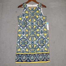Vestido recto London Style Collection para mujer 8 Multi Buttercup mandala floral nuevo con etiquetas