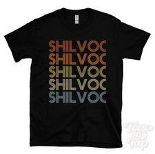 CAMISETA ESTILO RETRO REPETIDA SHILVOC Hombre y Mujer Novedad Genial Nombre Regalo