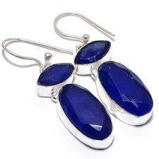Pendiente de joyería de plata esterlina 925 hecho a mano con piedras preciosa...