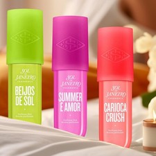 3 Piezas 90ml 3oz Perfume de Verano MistTrio AMOR BEIJOS CARIOCA CRUSH Larga Duración