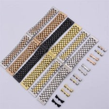 12 14 16 18 19 20 21 22 mm pulsera de extremo plano + curvo correa de reloj de acero inoxidable