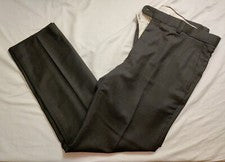 Pantalones de vestir para hombre Joesph Abboud gris oscuro lana frente plano forrado 38x32 nuevos sin etiquetas