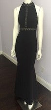 Vestido para mujer $300 White House Black Market con inserción de encaje negro espalda en T talla 4