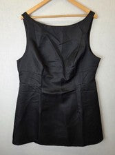 Moda Nova Brynlee Mini Vestido Satinado Para Mujer 2X Reino Unido 22 24 Negro Espalda Abierta