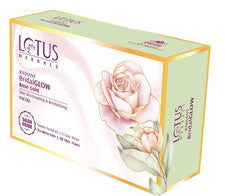 Kit facial iluminador de piel Lotus Herbals Radiant BridalGLOW oro rosa | 57 g