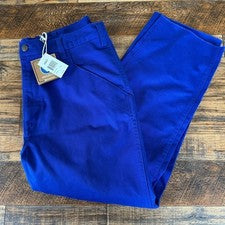 Pantalones chinos de trabajo VAST azul real talla grande nuevos con etiquetas dobladillo crudo ropa de calle patinador