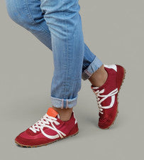 Zapatillas Mujer Palomitas Halia Nylon/Gamuza Rojo