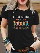 Camiseta pulóver de moda de manga corta con cuello redondo para mujer, informal cómoda