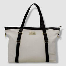 $160 BADGLEY MISCHKA Mujer Blanco Anna Imitación Cuero Bolso de Viaje Fin de Semana