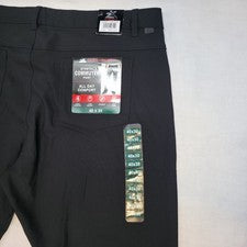 Pantalones de cercanías ZeroXposur para hombre 40X30 negros 4 vías elásticos frente plano NUEVOS $70