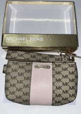 Riñonera de cinturón para mujer Michael Kors MK logotipo de firma ROSA/MARRÓN/BEIGE - L/X