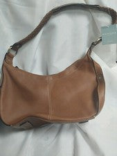 Bolso de hombro de cuero marrón Sonoma Life Style para mujer nuevo con etiquetas