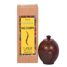 Perfume sólido natural Lasa Nag Champa para fragancia corporal de larga duración tarro Woodne