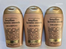 Champú suave OGX Ever Straightening + queratina brasileña 88,7 ml x 3
