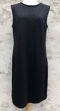Nuevo con etiquetas Vestido de Cóctel Carmen Marc Valvo Corinne Negro Con Cuentas Ribete Cambio Para Mujer Talla 8