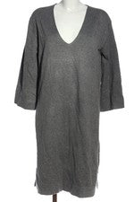 Vestido de punto Q2 Collection gris claro jaspeado talla 40 ajuste holgado casual