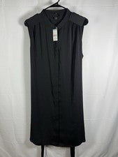 Nuevo con etiquetas Vestido Metáfora Para Mujer Missy Negro Ónix Talla XL Bibliotecario Elegante Botón Delantero