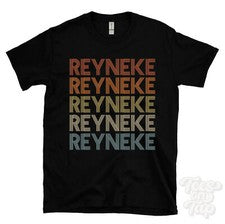 CAMISETA REYNEKE ESTILO RETRO REPETIDO Hombre y Mujer Novedad Genial Nombre Regalo