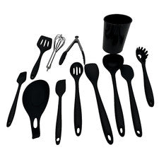 Juego de utensilios de silicona de 12 piezas antiadherentes resistentes al calor duradero MegaChef MGSP-812