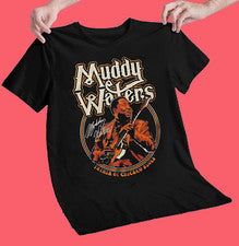 CAMISA NEGRA mUDDY WATERS FIRMA TALLA m l 234xl algodón eg872