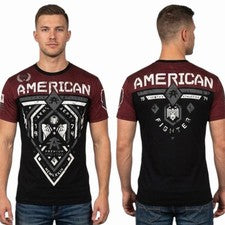 Camiseta deportiva AMERICAN FIGHTER negra roja oxidada FAIRBANKS NUEVA CON ETIQUETAS