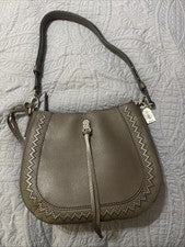 Bandolera convertible Brighton Interlok ADELE cuero sable precio de venta sugerido por el fabricante 450 USD nueva con e