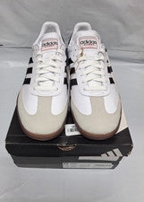 ADS-10/Adidas Samba Zapatos, NUEVO/CAJA DAÑADA, Blanco, Talla (10 US Hombre-11 US Mujer)