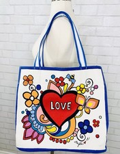 Nuevo Bolso de Mano Grande Brighton Comestibles Verano Playa Cartera Lona Amor Mariposa Abeja