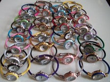 Reloj de moda brazalete brazalete brazalete banda cable esfera número color surtido damas niñas
