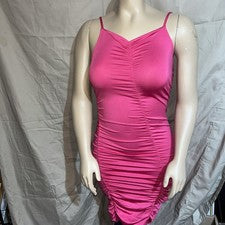 Mujeres Sexy Vestido Rosa Escote Corazón Fiesta Body Con Ver Fotos Talla S - L