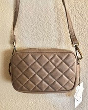 Nuevo con etiquetas Bolso Bandolera Hobo International de Cuero para Mujer, Trébol, Taupe