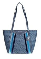 Nuevo Bolso de Mano Michael Kors Whitney Para Mujer Pequeño Top con Cremallera Almirante/Azul Pálido/Verde azulado de Lu