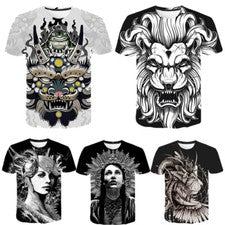 Camiseta Harajuku Animal Niña Talla Grande Impresa en 3D Para hombres Mujeres Moda Informal Prendas para el torso