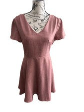 Vestido Corto Mediano Rojo Acampanado Calce Altar’d State Corto WorkCore Forrado Y2K