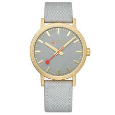 Reloj Mondaine Clásico Mujer A660.30360.80SBU Cuarzo Gris Esfera Textil 30M