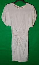 Vestido para mujer marca H&M blanco marfil talla XS hasta la rodilla frente reunido nuevo con etiquetas