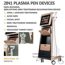 Máquina de pluma de plasma de fibroblastos 2 en 1 microcorriente R-F cuidado facial de la piel estiramiento facial