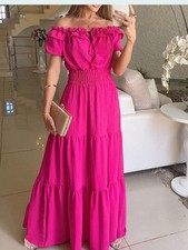 Nuevo Casual Elegante De Verano Encaje Largos Vestidos Ropa De Moda Para Mujer