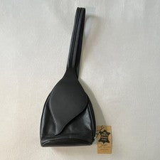 Mini mochila convertible de cuero italiano negra para mujer con hombro nueva con etiquetas